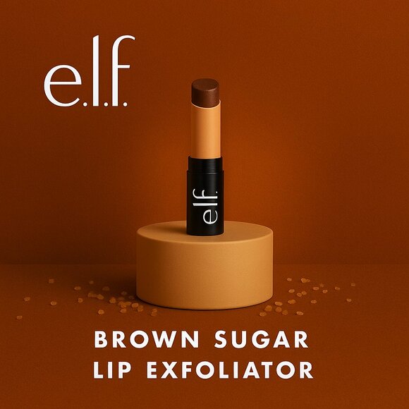 e.l.f. Brown Sugar Lip Exfoliator Scrub 0.1 oz – Vegan, Cruelty-Free, New in Box - Picture 1 of 7